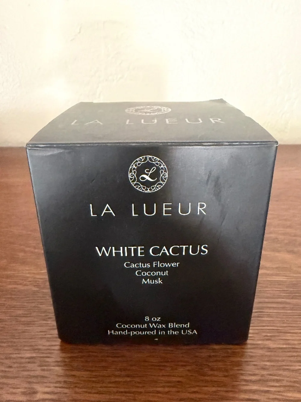 La Lueur White Cactus Luxury Candle 8 oz NIB Fall Causebox Edition